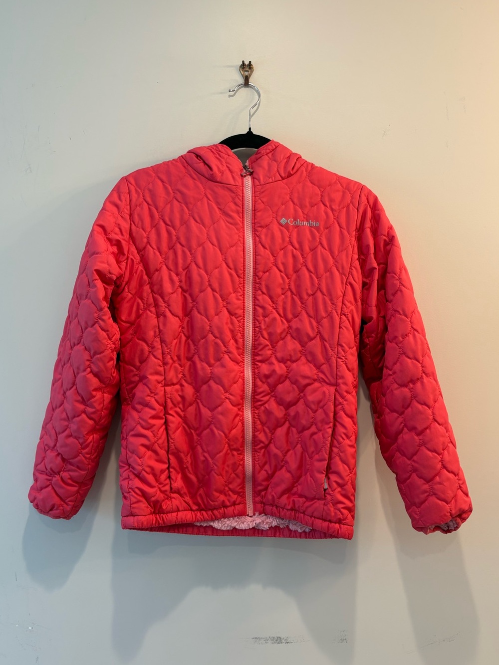 Columbia Quilted Sherpa Lined Hooded Jacket